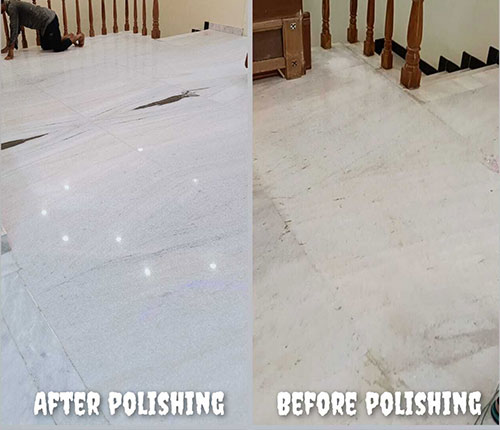 marble polishing before and after